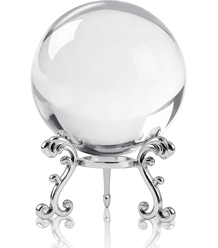 Amazon.com: Amlong 水晶藍色水晶球60 公釐(2.3 英吋) 包括木製支架和